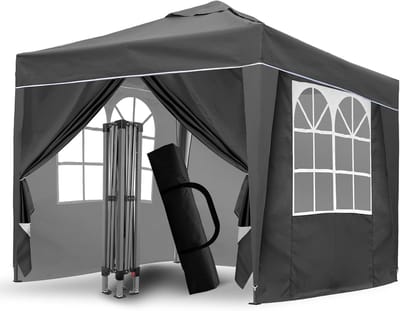 Pop Up Tent - Feest Overkapping - Buitenfeest Organiseren - Volledig Waterdicht - 3x3 Meter - Grijs