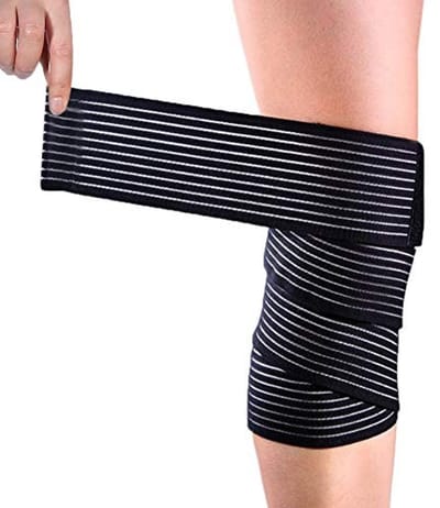 Dailygoods- Compressiezwachtel hoge elasticiteit - Kniebescherming - Ondersteunende sportbandage - Ademend materiaal - Verstelbare elasticiteit - Comfortabele ondersteuning
