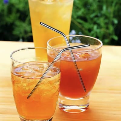 CHPN - Rietjes - gebogen RVS rietjes - Herbruikbare rietjes - Reusable straw - Straws - Feestartikelen - Party - 20 stuks - Inclusief schoonmaakborsteltje - Cocktailrietje