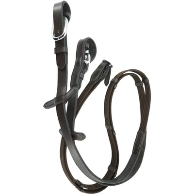 Leren teugels Kieffer Trail with chrome buckles