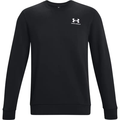 Under Armour UA Essential Fleece Oberteil mit Rundhalsausschnitt Black-M/TALL (US MDT)