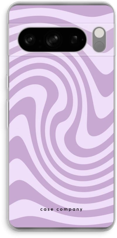 Case Company® - Hoesje geschikt voor Google Pixel 8 Pro hoesje - Swirl Paars - Soft Cover Telefoonhoesje - Bescherming aan alle Kanten en Schermrand