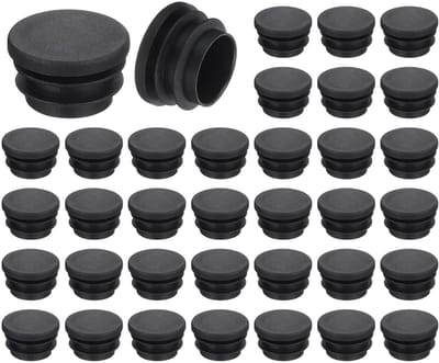 Buisstoppen - 36 stuks - Eindkappen - Stoelpootstop - Kunststof pluggen voor buizen - Ronde Buis Eindstoppen - Afdichting van buizen - Binnen en Buiten Buis Dopjes voor Meubels en Constructie - 32 mm - Zwart