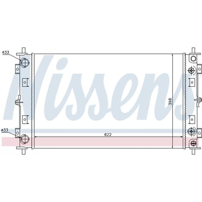 Radiator, motorkoeling NISSENS 60981A