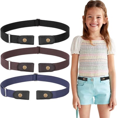 Verstelbare elastische riem voor kinderen, jongens en meisjes, zonder gesp tot 60 cm, ideaal voor elke outfit