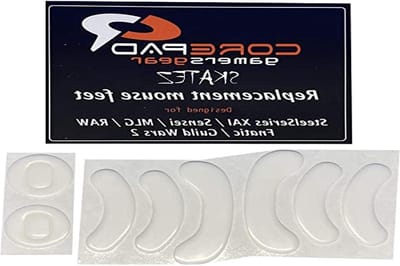 Muisvoetjes - Skatez Pro - Gaming - PTFE Teflon Materiaal - 0.3 x 100 x 70 cm - Zwart/Wit
