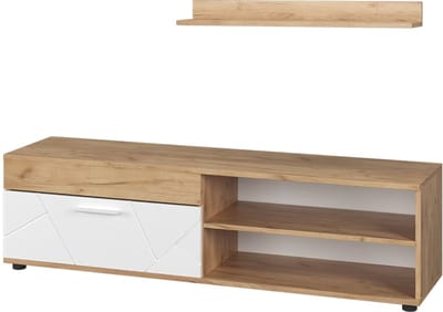Vicco Berno Lowboard & plank – met 1 klep Eik goud/wit