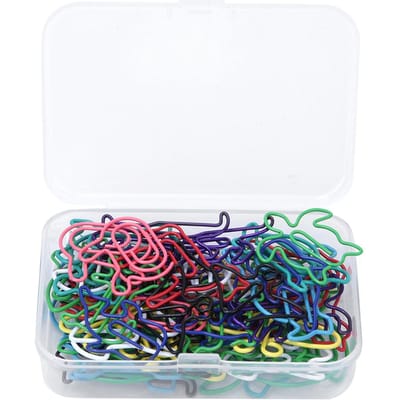 60 stuks doos 12 soorten schattige diervormige paperclips memo notitieclips schoolkantoorartikelen blue