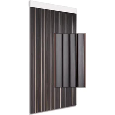 DEGOR Luxe vliegengordijn/deurgordijn Lamellen Tira antraciet- zwart 90 x 215