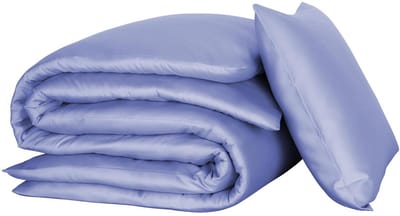 De Witte Lietaer Dekbedovertrek Olivia Sky Blue - 140 x 200/220 cm - Katoen Satijn