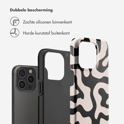 Selencia Hoesje - Geschikt voor Apple iPhone 15 Pro - Backcover - Art Wave Black