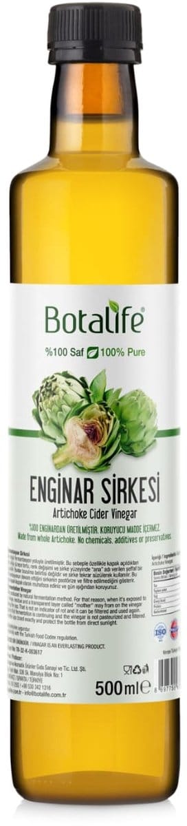 Botalife - Artisjokazijn -Artichoke Vinegar - Enginar Sirkesi - Natuurlijke fermentatie -Azijn- %100 Puur - 500 ml
