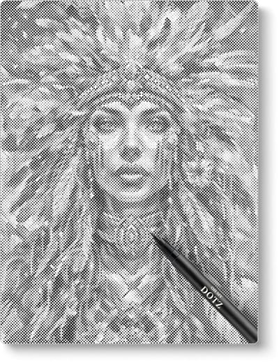 Indiaan Vrouw | Dot painting | 50x60cm  Meest gekozen | Dot painting | Oh My Dotz | Dots stippen | Diamond painting & Schilderen op nummer alternatief | Happy hobby