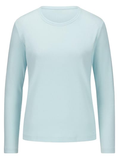Shirt ronde hals Van Peter Hahn blauw