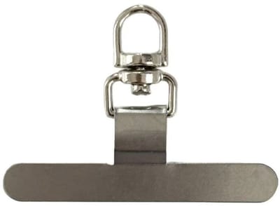 Fyfanie- 2 stuks roestvrij staal 360° draaibaar-45mm x 12mm-Universeel Verstelbare Telefoonkoord met Badgehouder, Telefoon Ring & Standaard - GSM Keycord/Lanyard - Telefoontasje Strap voor Telefoonketting - Phone Ketting/Koord/Cord