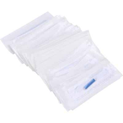 50 stuks Snel Kleurende Permanente Make-up Wenkbrauw Tattoo Naald Microblading Blade Naald 0.2mm 18U Pinnen white