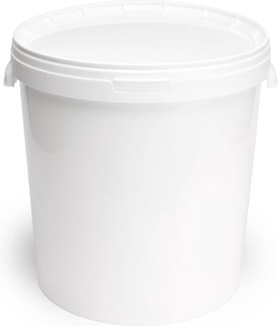 1x Garronda Emmer Met Deksel - 30 L - Verpakkingsemmer - Emmertje - Rond - Wit GD-PL-BIS-Whit