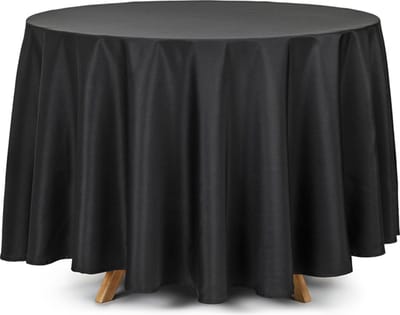 Zwart Tafelkleed Rond 230 cm, Tafeldecoratie, Decoratie, Bruiloft, Feest