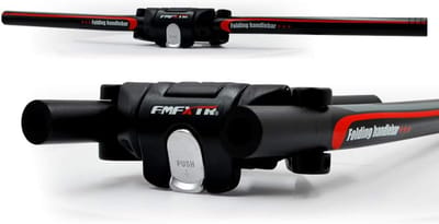 Fiets Vouwstuur - Opvouwbaar Stuur Aluminium - Ruimte Besparen - Quick Release Systeem - 31.8mm/25.4mm - Zwart Rood