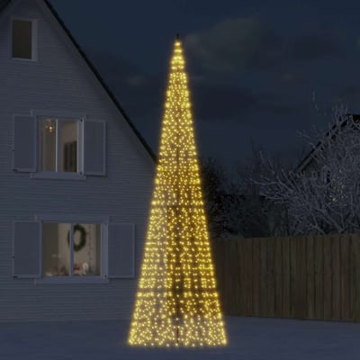 Vidaxl Sapin de Noël Lumineux, Pour Mât, 1534 LED Blanc Chaud, 500 cm