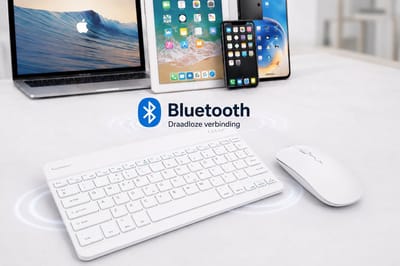 Bluetooth Toetsenbord en Muis Set – Oplaadbaar Toetsenbord – Draadloze Bluetooth Muis – USB-C – Compact – Voor iPad, Android, Windows