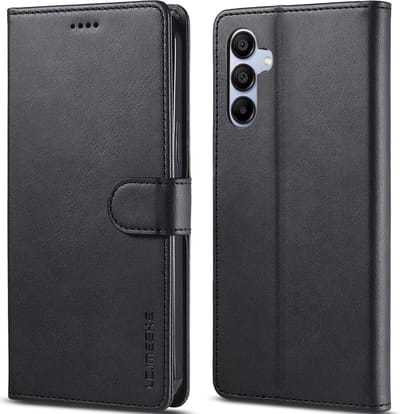 Geschikt voor Samsung Galaxy A15 4G/5G - Pasjeshouder - Magneet - Book Case Hoesje - Zwart