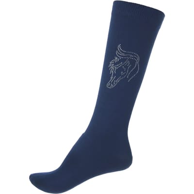 Red Horse - Paardrijsokken - Kristal - Navy - L - 39/42