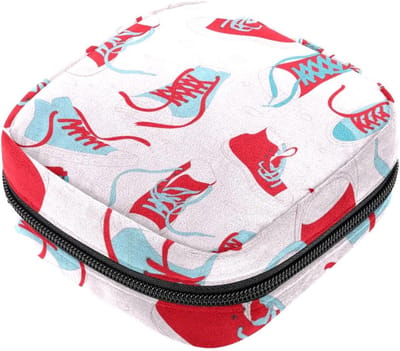 Maandverband Opbergtas - Tampon Houder Padtas - Intieme Hygiëne - Privacy Beschermend Ontwerp - 12x17x17 cm - Grijs