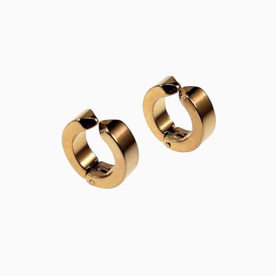 ∅13mm Clip Oorringen Unisex - Roestvrij Stalen Goudkleur - Oorbellen