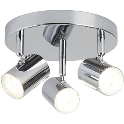 Searchlight LED plafondlamp Rollo, 3-lamps, chroom