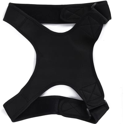 Heren Dames Bultrug Houding Corrector Verstelbare Schouder Rug Steun Brace Riem Gemiddelde Maat Zwart Uniform Size zwart
