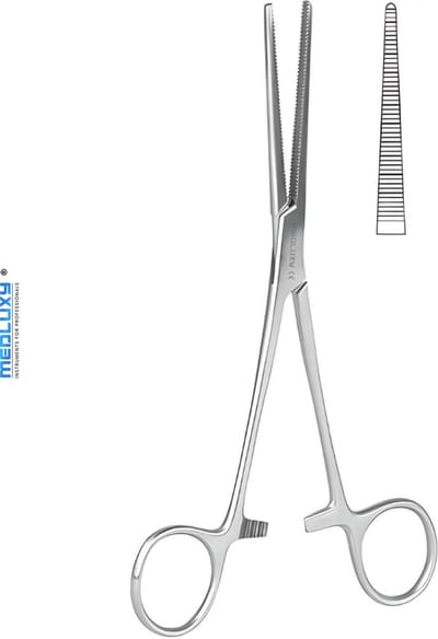 Medluxy - Arterieklem naar Pean - Recht - 15 cm (EHBO, Klemschaar, Hemostatic Artery Forceps, Verpleegkunde, Medische Schaar)