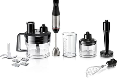 Bosch MSM6M673 ErgoMaster Serie 6 - Staafmixer set - 1000W - Inclusief maatbeker, garde, hakmolen, pureestamper & foodprocessor (met 4 mesjes)
