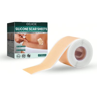 Siliconen Littekenpleisters, Littekentape Voor Keloïde Littekens, Littekenstrips 4cm X 150cm/Rol beige