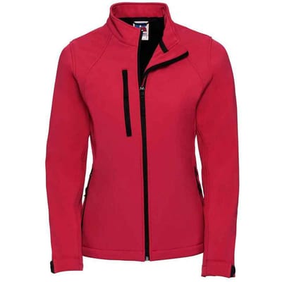 Russell Dames/Dames 3 Layer Soft Shell Jas (Klassiek rood)