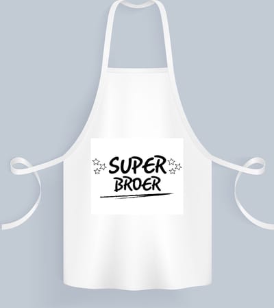 Akyol - super broer Keukenschort - Broer - je broer - verjaardagscadeau - cadeau voor broer - gift - kado - 82 bij 71 cm