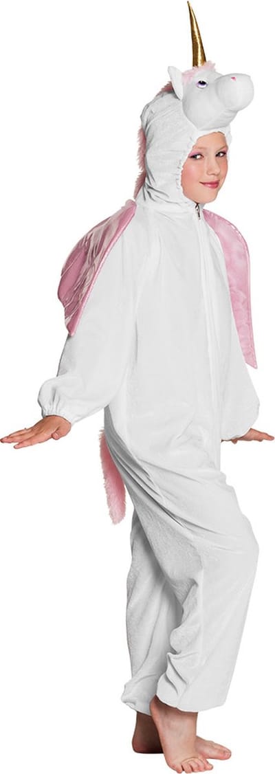 Boland - Kostuum pluche Eenhoorn wit (max. 1.40 m) - Kinderen - Eenhoorn - Fantasy - Onesie