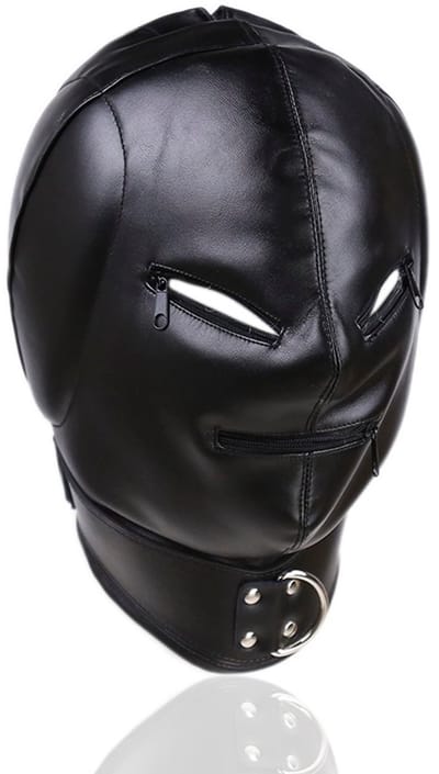Fixxx - Hood met Ritsjes bij Ogen en Mond - Met Collar - Zwart