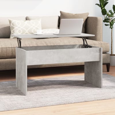 vidaXL - Salontafel - 102x50,5x52,5 - cm - bewerkt - hout - betongrijs