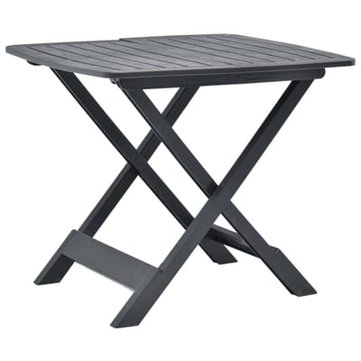 vidaXL - Tuintafel - inklapbaar - 79x72x70 - cm - kunststof - antraciet