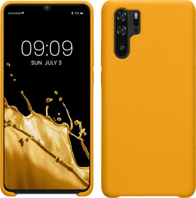 kwmobile telefoonhoesje geschikt voor Huawei P30 Pro - Hoesje met siliconen coating - Smartphone case in saffraan