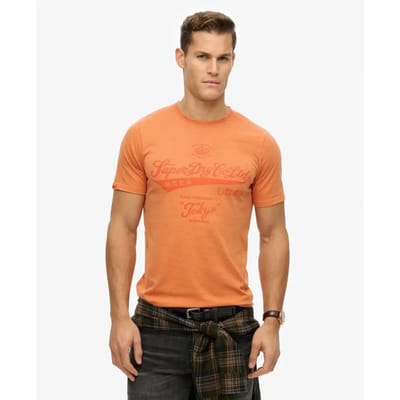 Superdry - Workwear Washed T-shirt met relaxte pasvorm - Heren - T-shirts