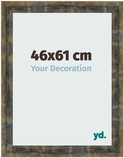 Your Decoration - Fotolijst 46x61 cm - MDF - Blauw Goud Gemeleerd - Pisa