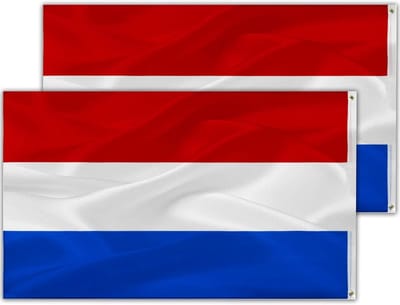 Nederlandse Vlag - Polyester - Weerbestendig - Met Messing Ringen - Voor Sportevenementen en Feesten