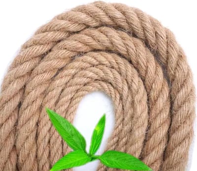 Natuurlijk Jute Touw - Dik Trekkoord voor Tuin, Decoratie en Afzetting (20mm x 5M)