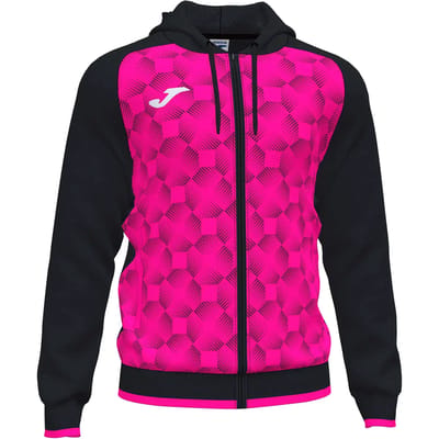 Joma Supernova III Jas Met Kap Kinderen - Fluo Roze / Zwart | Maat: 104