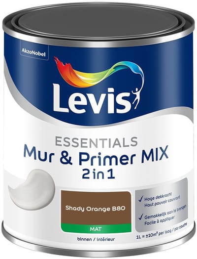 Levis - Essentials Mur & Primer Mix - Shady Orange B80 - Mengverf - 1 L