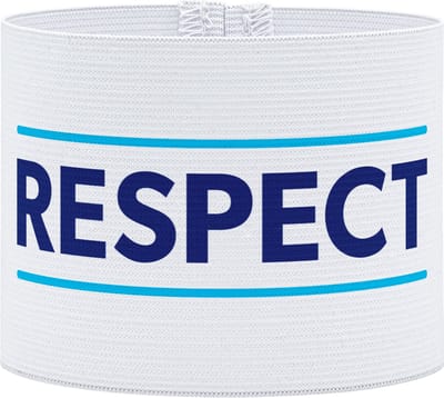 Aanvoerdersband - Respect wit - Senior