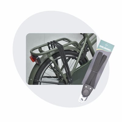 Voltano Snelbinders Fiets - Extra Sterk - Zwart - 65 - 105 CM - 24 inch t/m 28 inch - Universele Haak