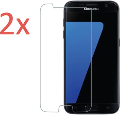 2x Screenprotector geschikt voor Samsung Galaxy S7 - Tempered Glass Screenprotector Transparant 2.5D 9H (Gehard Glas Screen Protector)